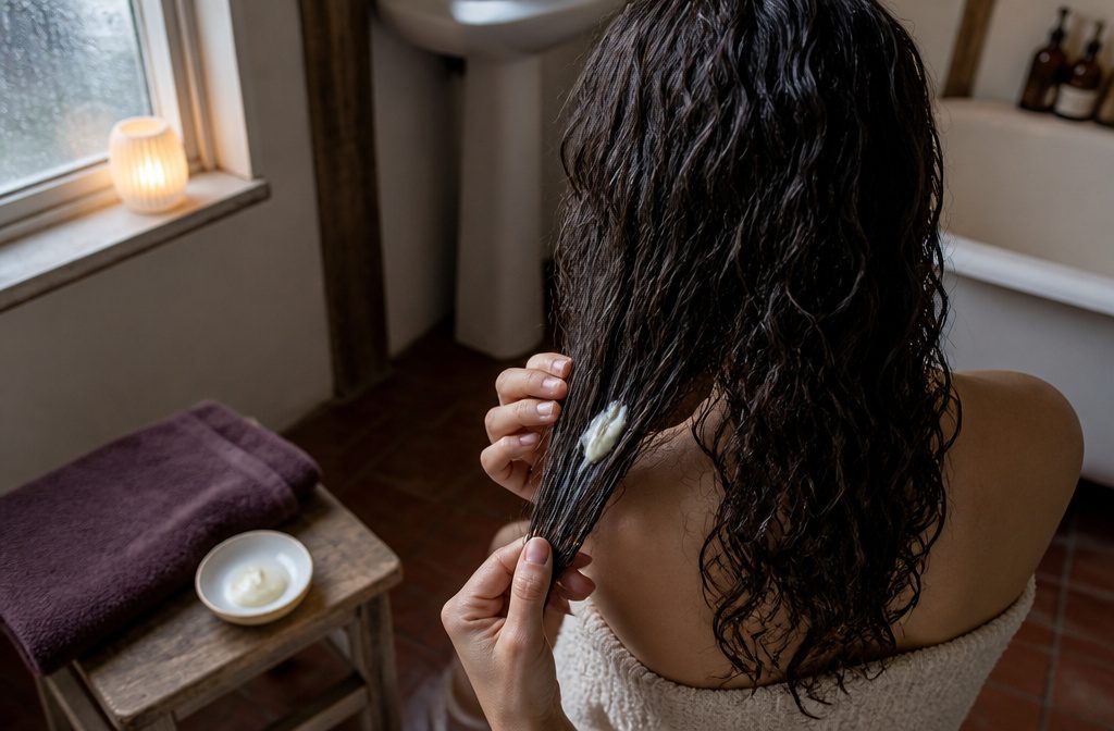 Second-day curls with a soft sheen and restored definition after a light mist