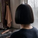 Person with a short textured hairstyle showing lift at the crown